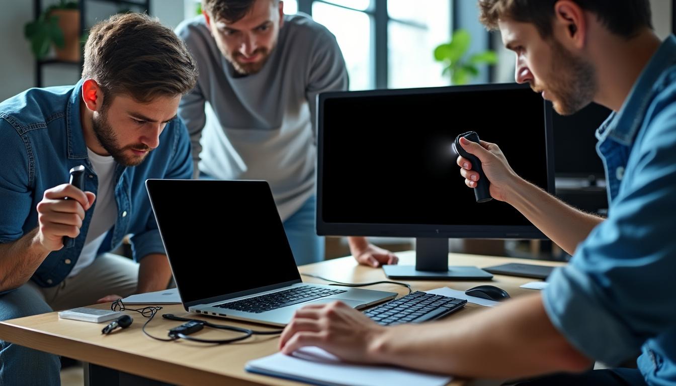 découvrez les étapes essentielles pour diagnostiquer un pc portable asus qui s'allume mais affiche un écran noir. apprenez à identifier les problèmes matériels et logiciels, et trouvez des solutions efficaces pour retrouver l'affichage de votre ordinateur.