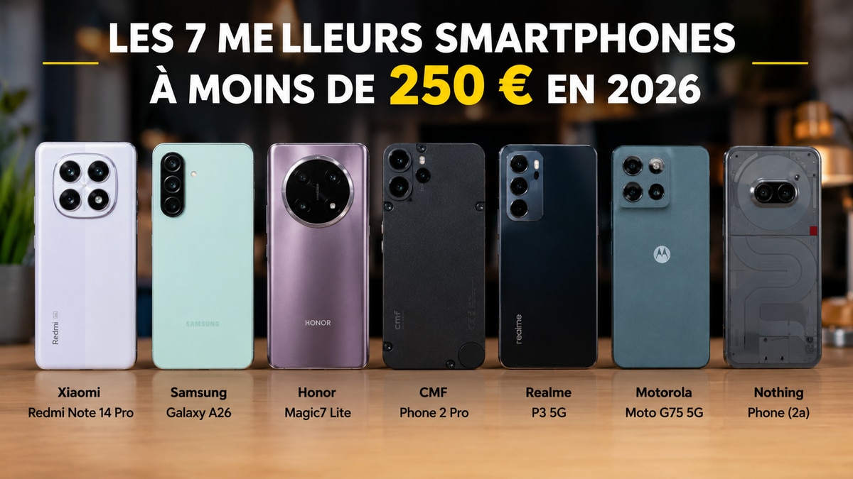 smartphones à moins de 250 €