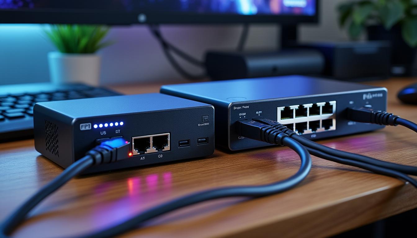 découvrez les différences clés entre un hub et un switch dans le monde des réseaux informatiques. cet article décrypté s'adresse aux novices et vous aide à comprendre ces deux dispositifs essentiels pour optimiser vos connexions réseau.
